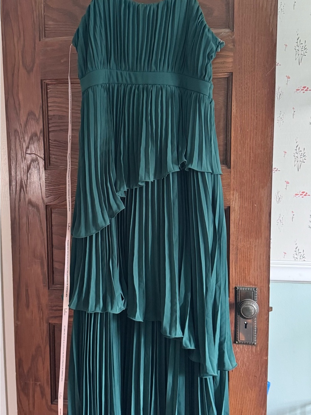 Lulus Jehona Emerald Green Pleated Tiered Maxi Dress - Size XL - Picture 3 of 12